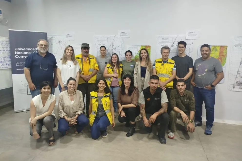 El encuentro fue en la sede de la Brigada Nacional Centro del Servicio Nacional de Manejo del Fuego, en Santa Rosa.
