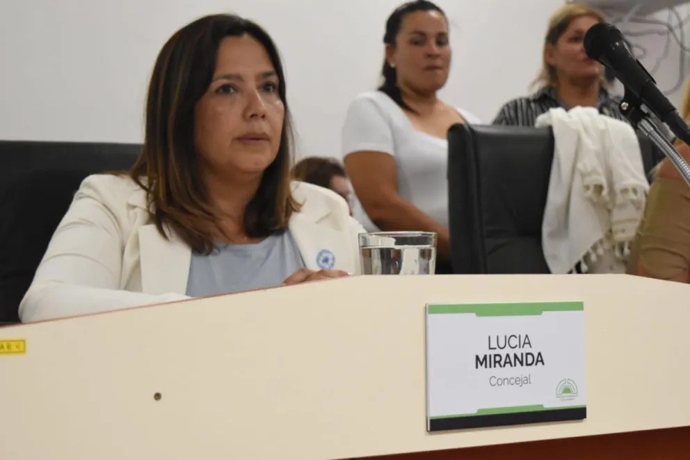 Concejal del frente justicialista, Lucía Miranda.