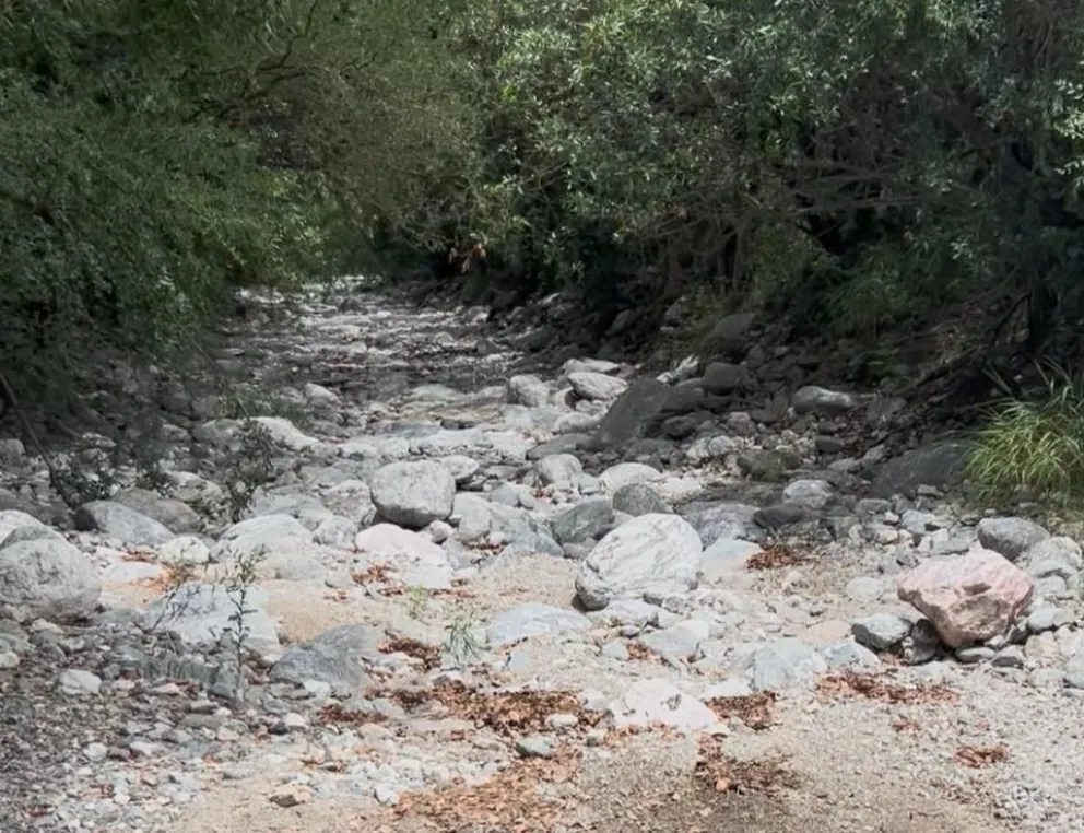 El arroyo de Piedra Blanca tras las lluvias del domingo pasado. 