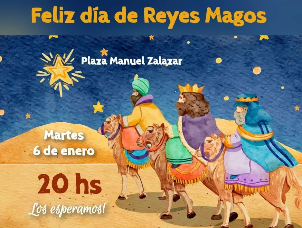 Los Reyes Magos llegan a Carpintería esta noche a la Plaza Manuel Zalazar.
