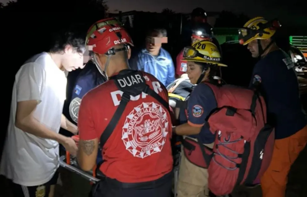 La senderista, mayor de edad y oriunda de Alta Gracia, sufrió un esguince de tobillo izquierdo.