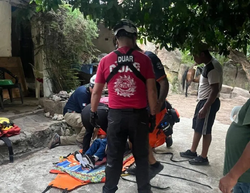 Rescatan a una mujer con síntomas de parálisis en una zona agreste de Altas Cumbres.  (Foto: La Otra Mirada)
