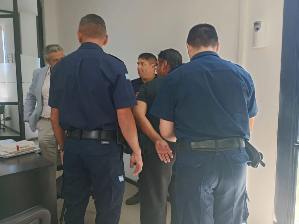 Imputado por el caso de Los Peros, el día de la audiencia donde se lo acusó. 