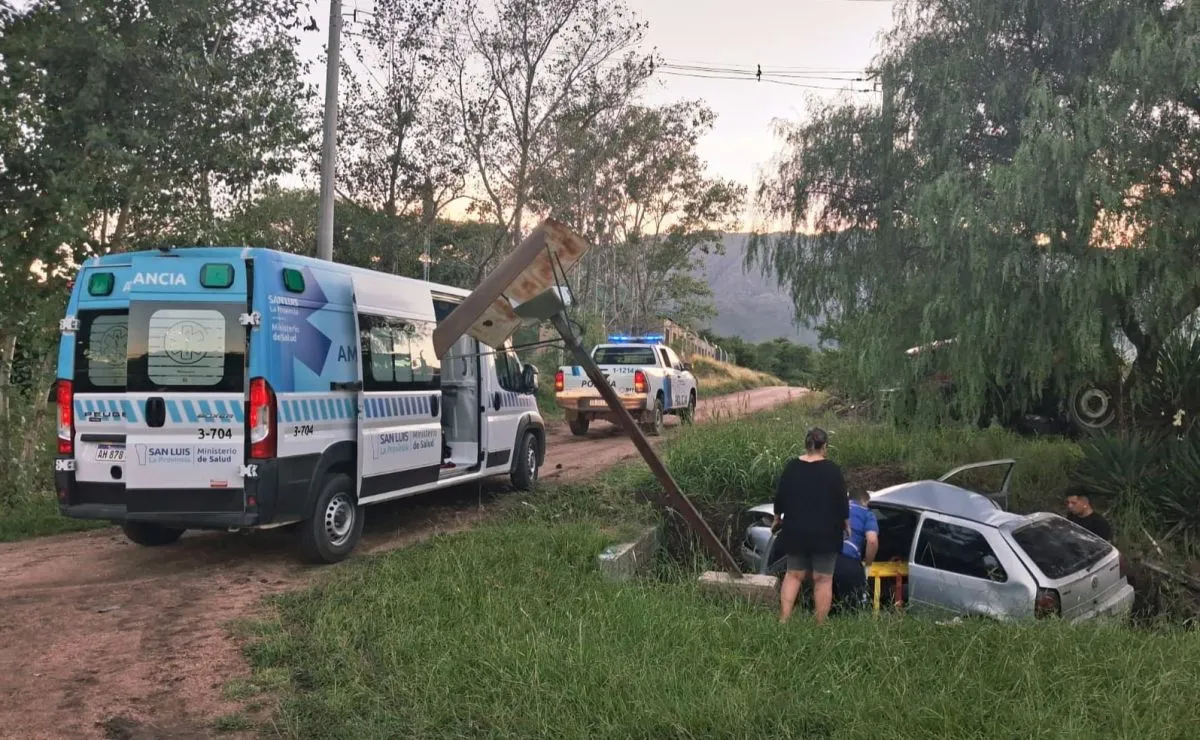 Dos personas heridas en un accidente en la Ruta 1 | InfoMerlo.com