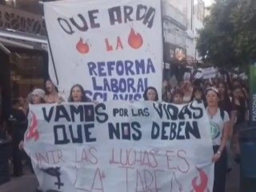 Marchas masivas en la provincia de San Luis por el 8M. 