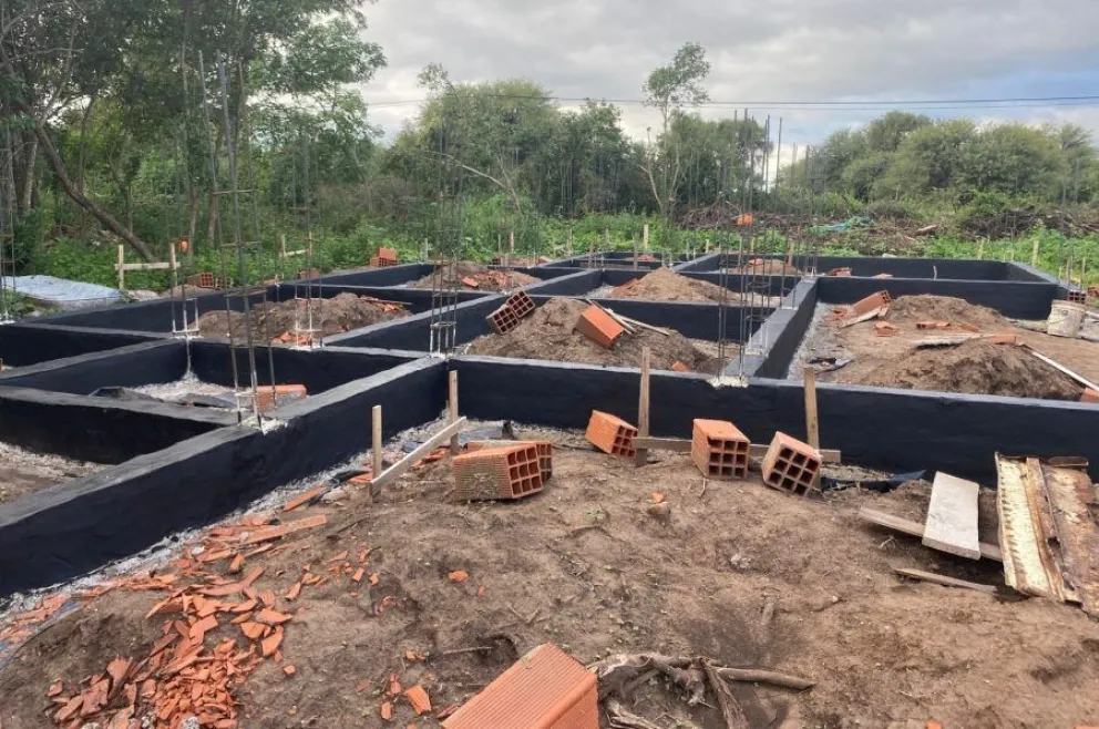 Avance de obra de las viviendas en Merlo.