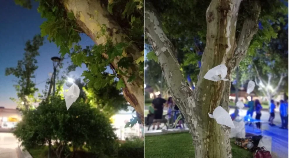 Los pañuelos blancos que molestaron a las autoridades municipales.