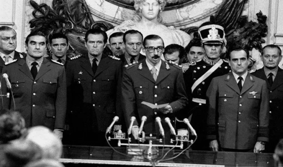 Jorge Rafel Videla, presidente de facto y encontrado culpable de delitos de lesa humanidad. Murió en mayo de 2013.