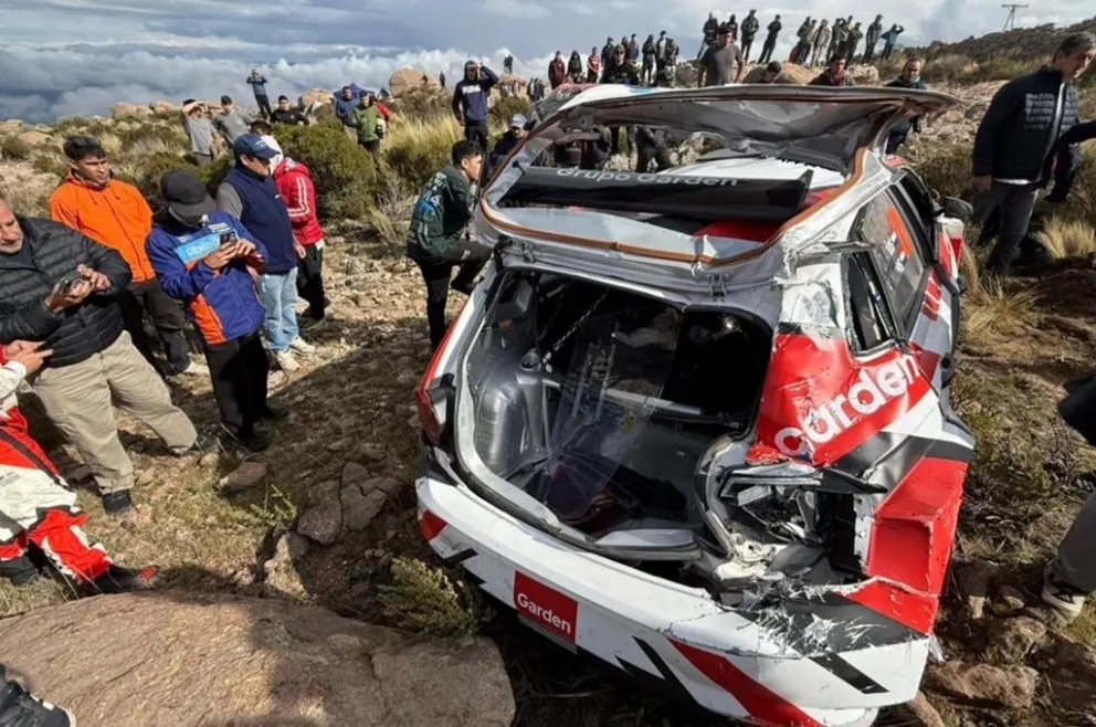 Murió un espectador en el accidente de Giulio Cesare y se suspendió el rally. (Foto: Cadena 3)