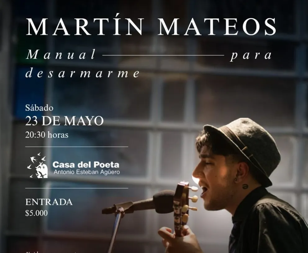 Martín Mateos presenta “Manual para desarmarme” en la Casa del Poeta.