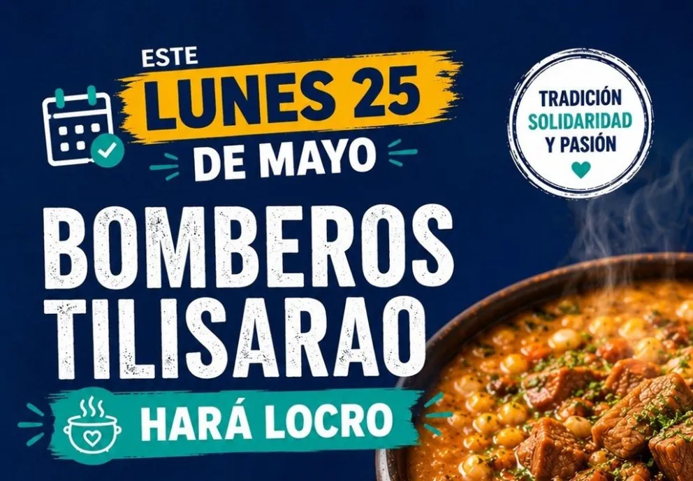 Bomberos Voluntarios de Tilisarao realizarán locro este 25 de mayo.