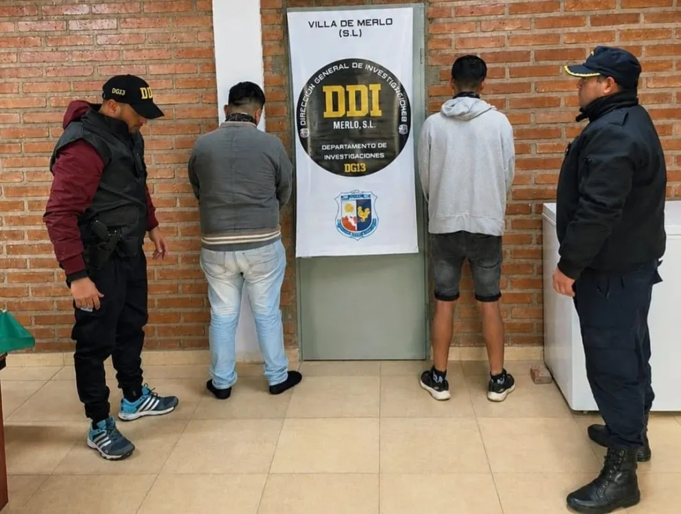 Dos personas involucradas en una causa por presunta estafa. Foto. Policia de San Luis