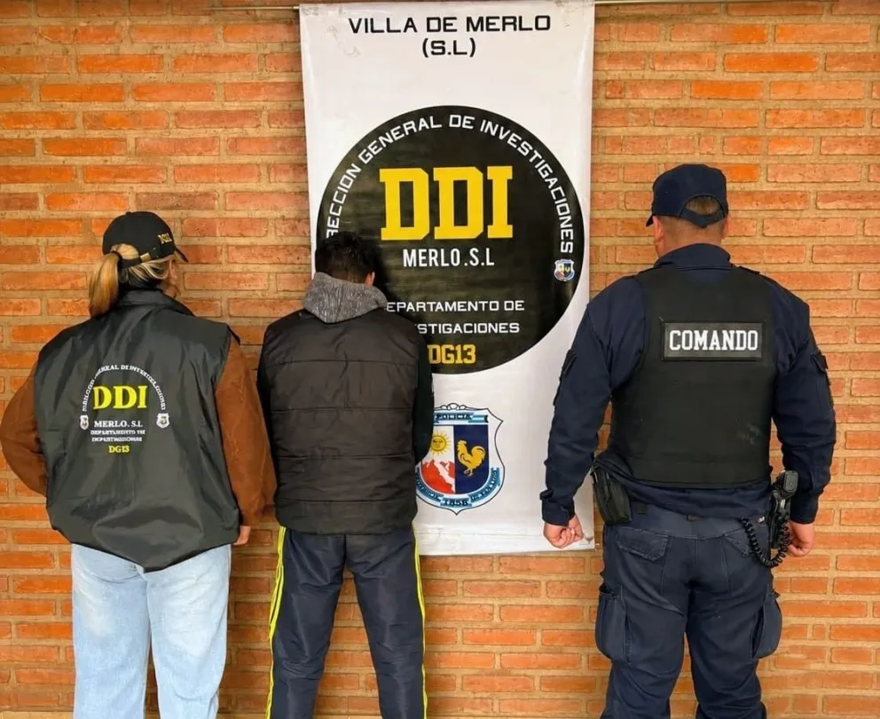 El detenido sobre el que recae un pedido de captura por una causa de abuso sexual en la provincia de Corrientes. Foto Policia de San Luis.