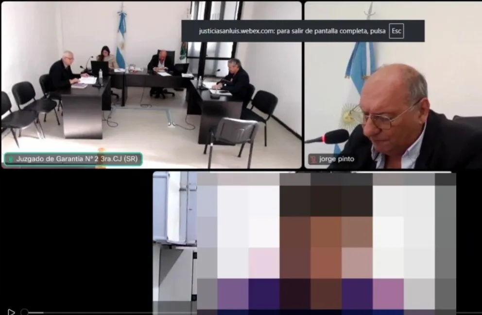 Audiencia de pedido de prórroga de detención por un robo agravado.