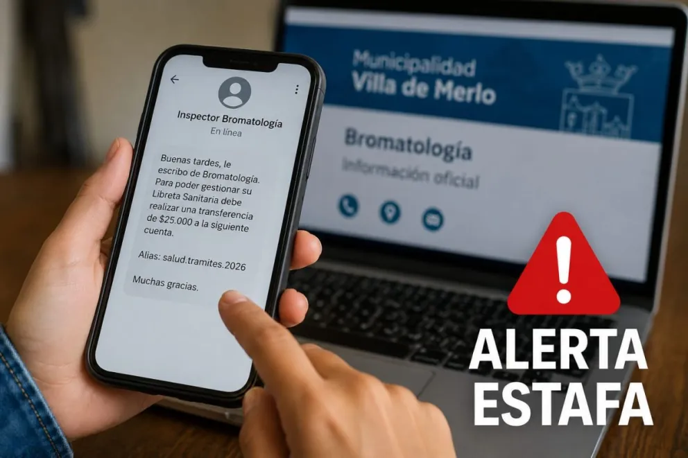 De acuerdo con el comunicado oficial, la denunciante recibió un llamado en el que le pidieron realizar una transferencia bancaria con el supuesto objetivo de gestionar una Libreta Sanitaria. (Imagen ilustrativa creada por IA)