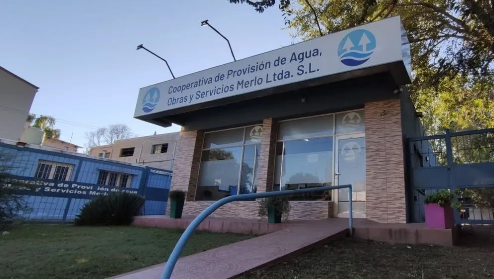 Sede de la cooperativa de Agua de Villa de Merlo. 