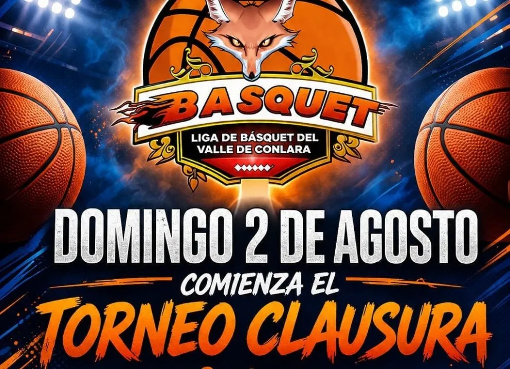El torneo Clausura de la Liga de Básquet del Valle de Conlara dará inicio este domingo 2 de agosto.