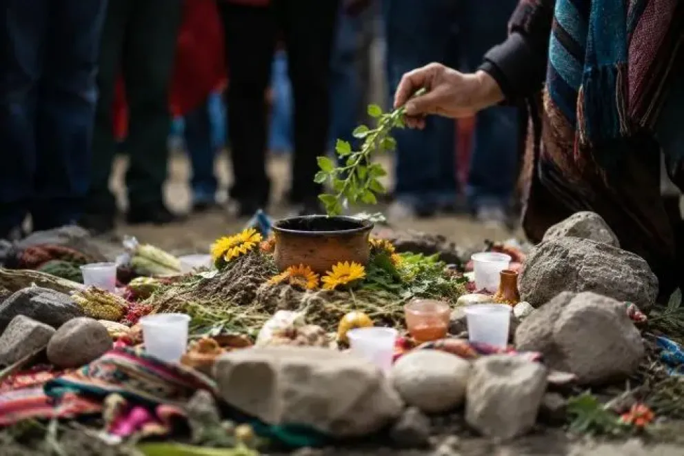 El ritual más importante es la Corpachada o "pago a la Pachamama", una ceremonia que consiste en realizar una ofrenda a la Madre Tierra como muestra de gratitud.