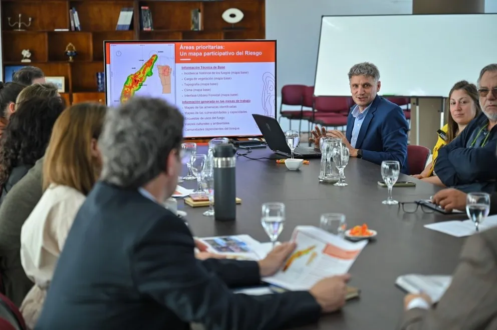 El ingeniero forestal Franco Todone presentó algunos de los avances del Plan de Prevención de Incendios Forestales.