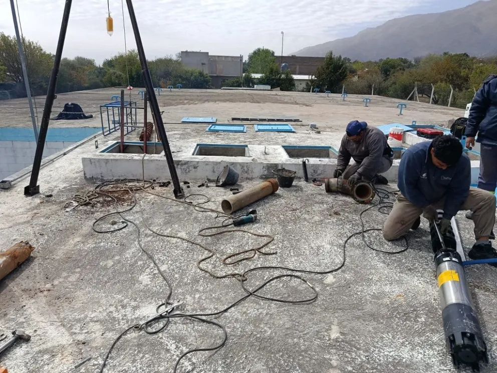 Los últimos trabajos se centraron en la estación Nº4, pero San Luis Agua también trabaja en las restantes.
