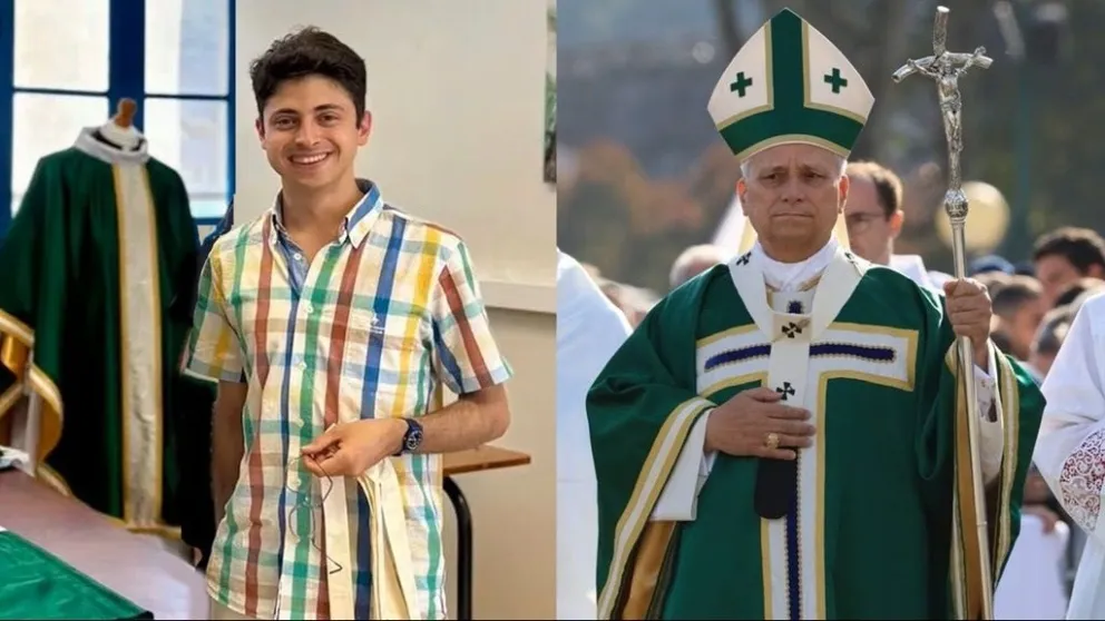 Tomás Valentín Gómez tiene 27 años, oriundo de Santa Rosa del Conlara, desde muy chico estuvo vinculado con la Iglesia. (Foto: A24)
