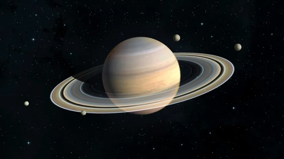 El gigante gaseoso Saturno es probablemente el planeta más reconocible del Sistema Solar, gracias a sus impresionantes anillos, sus rápidos vientos, sus extrañas tormentas y sus cientos de lunas. Foto Starwalks