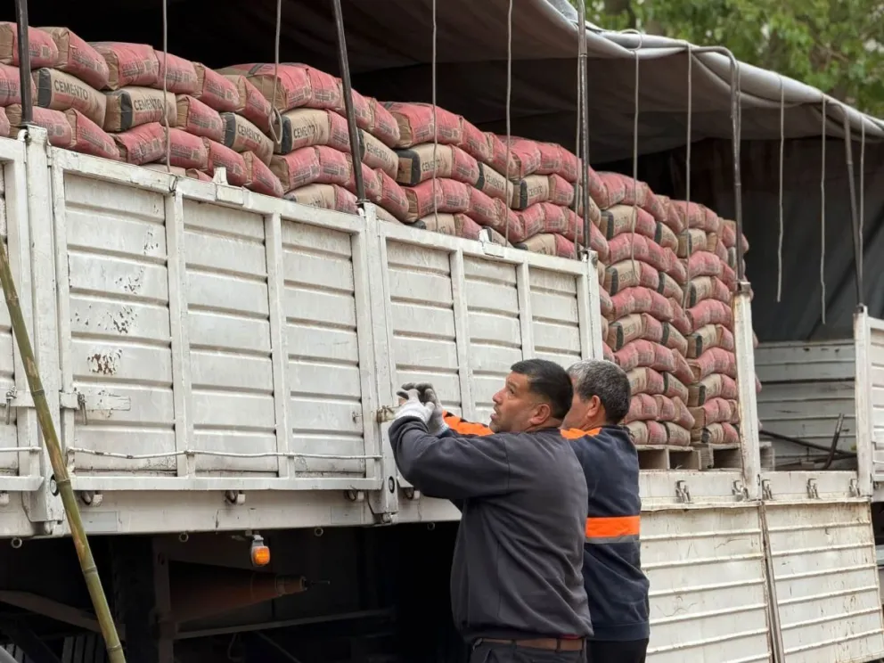Llegaron a Merlo materiales para las construcción de viviendas autoasistidas. 