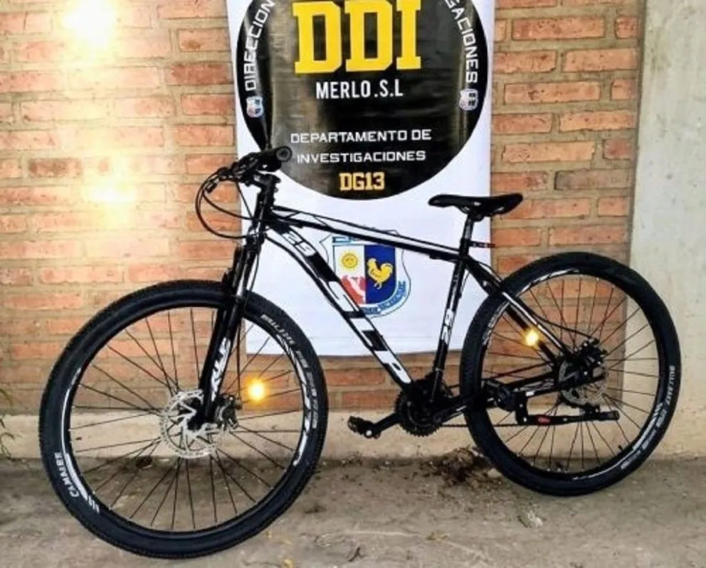 La Policía recuperó una bicicleta que había sido sustraída. (Foto: Policía de San Luis)